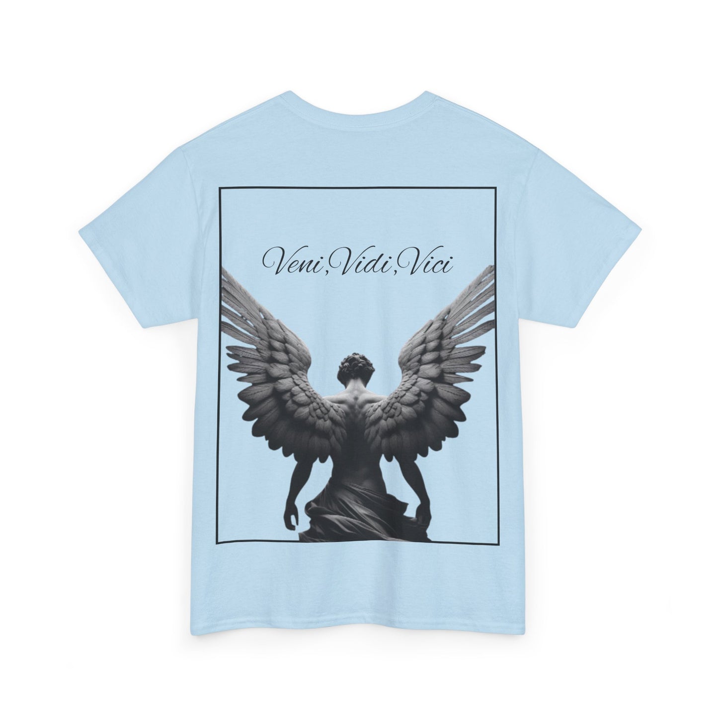 Angel Back Heavy Cotton Tee- Veni, Vidi, Vici Design