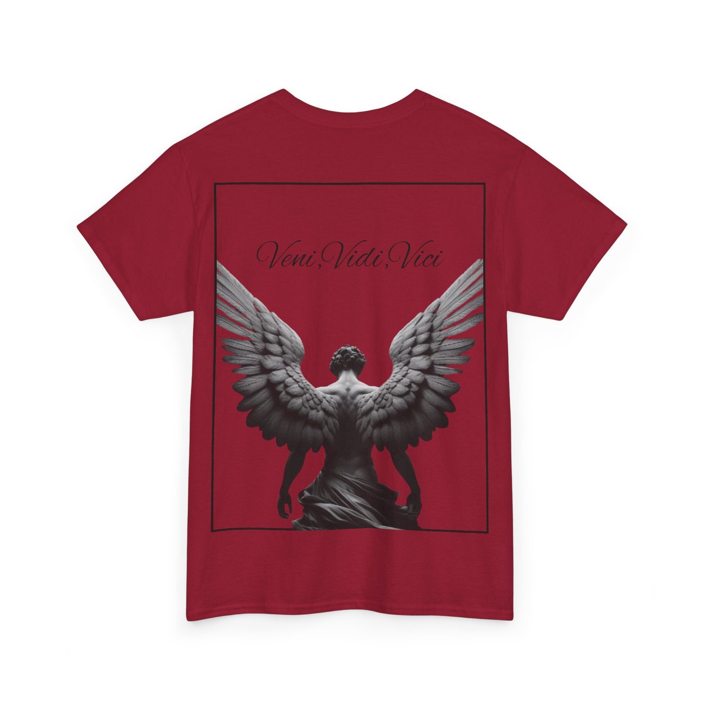 Angel Back Heavy Cotton Tee- Veni, Vidi, Vici Design