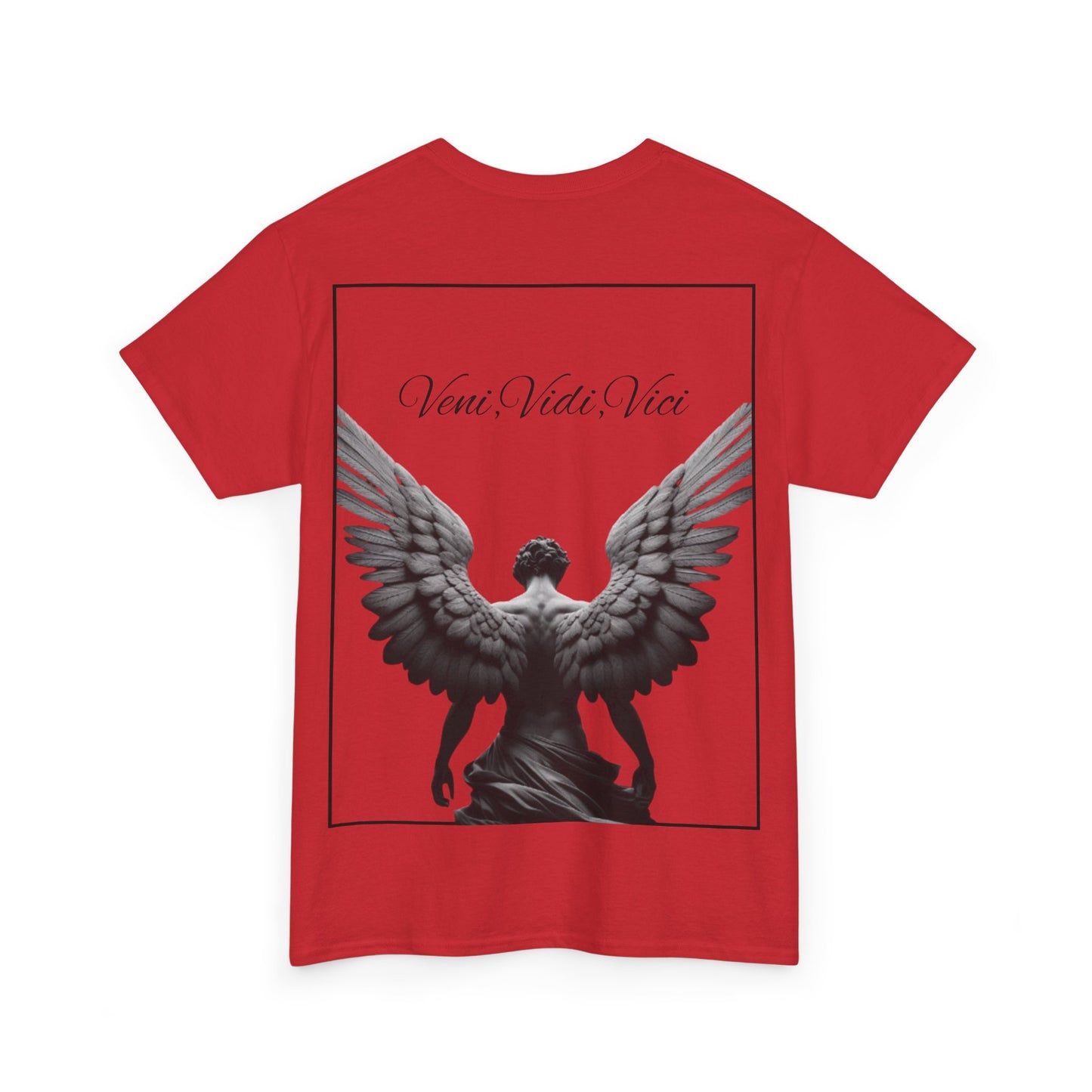 Angel Back Heavy Cotton Tee- Veni, Vidi, Vici Design