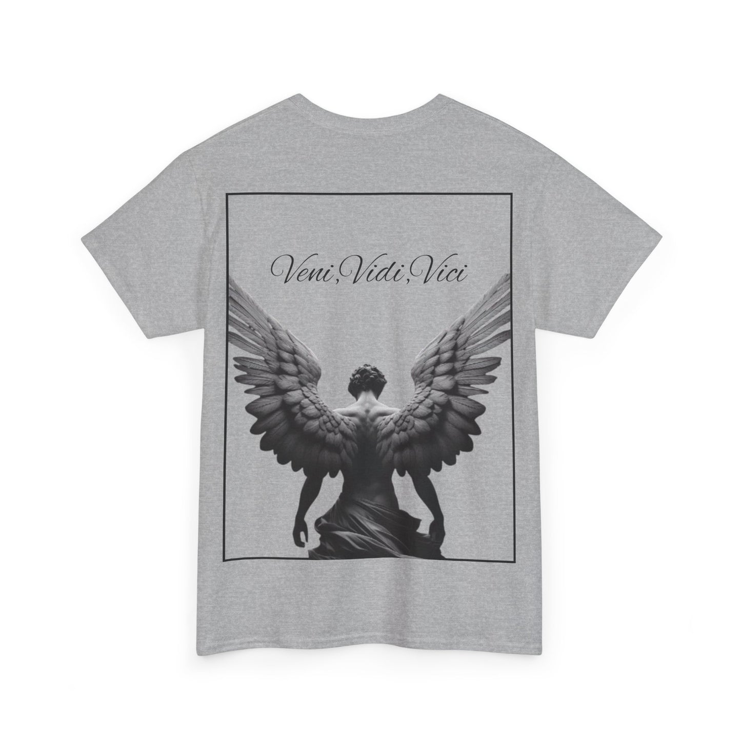 Angel Back Heavy Cotton Tee- Veni, Vidi, Vici Design