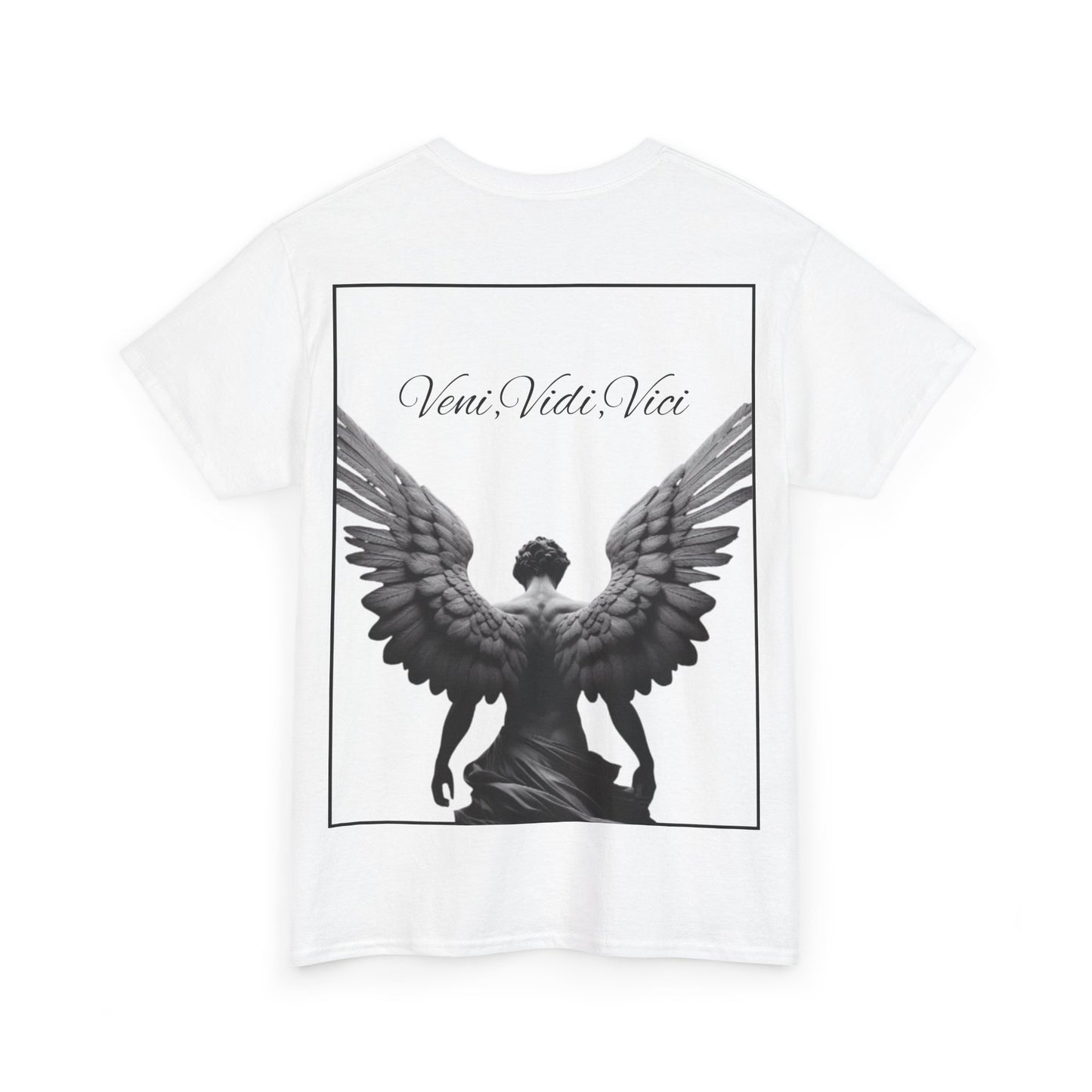 Angel Back Heavy Cotton Tee- Veni, Vidi, Vici Design